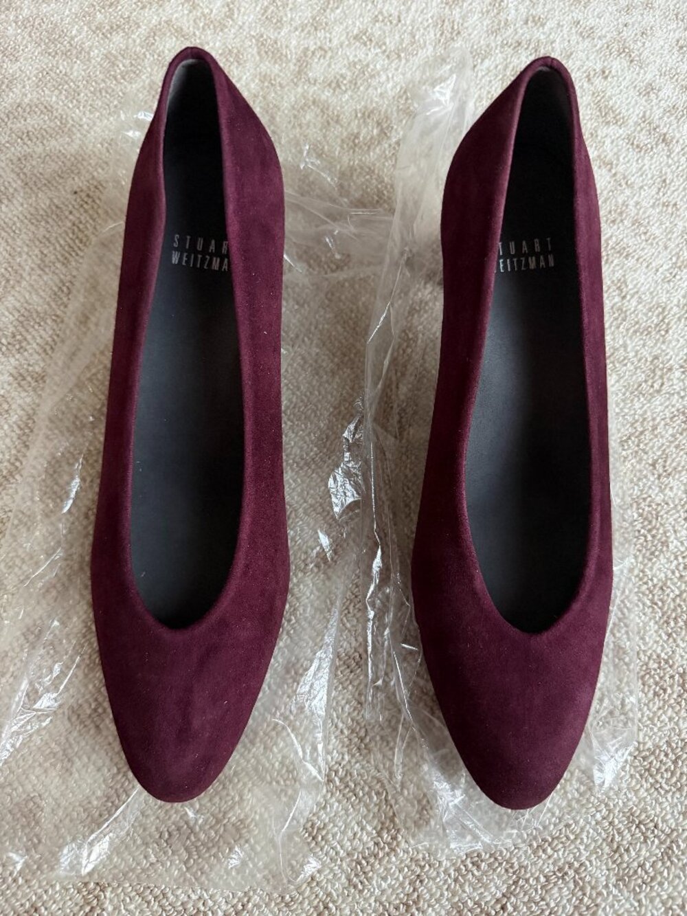 Stuart Weitzman Eggplant Suede Heel